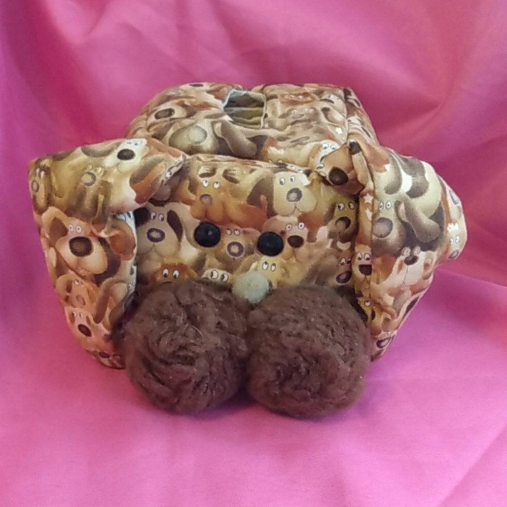 Vintage Bulldog Square tissue box cover